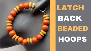 Easy Wire Hoop Earrings with Beads Tutorial! 💖 Perfect for Beginners | DIY Beaded Hoop Earrings 🔥