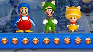New Super Mario Bros. U Deluxe (Hack) – 3 Players World 1 Walkthrough Co-Op