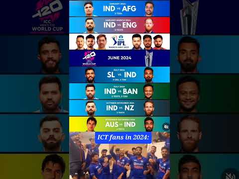 India's 2024 Cricket Schedule #cricket #indiancricketer #ipl # ...