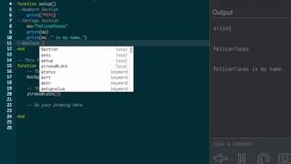 Codea Tutorials #001--Types in Lua, iPad Programming