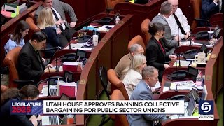 Utah House approves banning collective bargaining for public sector unions