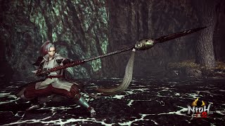 仁王2 奈落獄深處 長槍 VS 白虎, 夜刀神, 大蛤蟆 (難行石+9) Nioh 2 Spear vs White Tiger, Yatsu-no-Kami, Giant Toad