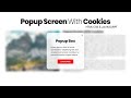 Popup Screen For a Website Using Cookies | With Blur Background - HTML, CSS & Javascript