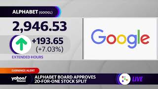 Alphabet crushes earnings, announces 20-for-1 stock split