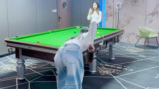 Pool Game | Beauty Billiards | Beautiful billiard | Chasing Points in Billiards 美女撞球追分賽