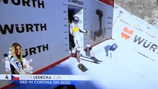 Ester Ledecká - 8.místo  Sjezd - Cortina  d´Ampezzo - 2025