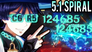 C6 R5 Wanderer 5.1 Spiral Abyss Speedrun [Genshin Impact]