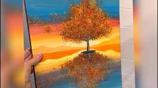 چگونه انعکاس پاییزی را نقاشی کنیم 🎨