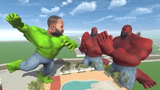 Franklin Become Hulk to Kill Two Red Hulks - INDIAN BIKES DRIVING 3D