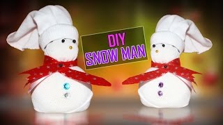 DIY Sock Snowman | Easy To Make Snowman From Socks - Craft Basket