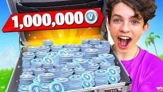 I Surprised My Little Brother with One MILLION VBucks!