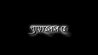 Pyarelal (প্যারেলাল) | Dui Prithibi |❤️Bengali Black Screen Status🖤lyrics status video💫 #status