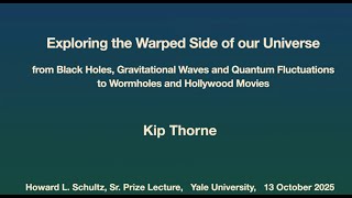 Howard L. Schultz, Sr. Prize Lecture - October 13, 2025