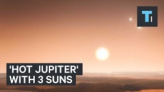 'Hot Jupiter' with 3 suns