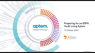 Preparing for a DfE audit using Aptem
