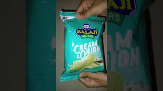 Balaji Wafers Cream and Onion flavour must try 🤤 #food #youtubeshorts