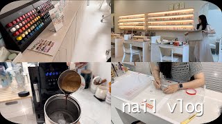 Nail vlog | 네일샵원장브이로그 (가을 신상젤 발색, 젤리판 재활용하기, 델리코 에스프레소 머신, 네일창업 수강, 가을아트 맛보기🍂)