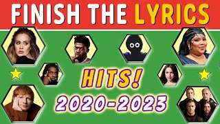 Finish The Lyrics Music Quiz 🎶 (TOP HITS! 🏆 2020-'23)