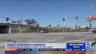 Woman fatally shot while stopped at red light in Commerce