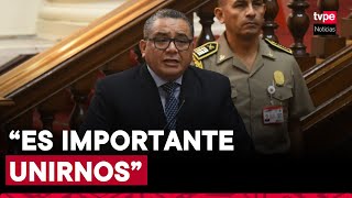 Ministro Juan José Santiváñez a favor de declarar en emergencia a la Policía Nacional