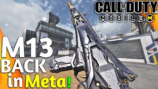 They Decided to BUFF this!!!🔥(Best M13 Gunsmith) | NO Recoil! + Fast ADS Loadout in Season 4(CODM)