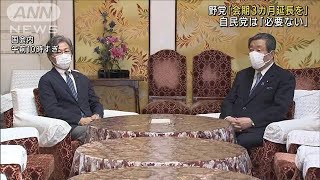 野党「国会会期3カ月延長を」・・・自民党「必要ない」(2021年6月11日)