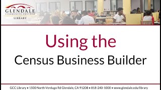 Using the Census Business Builder