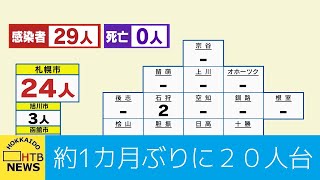 北海道内新たに２９人の感染確認…約１か月ぶりの２０人台　札幌の医療機関のクラスター拡大