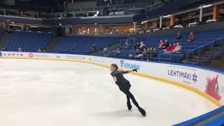 Alena Kostornaia FS runthrough Finlandia Trophy 2019 (Practise) TWO TRIPLE AXEL!