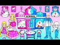 Barbie Family Decorate Hello Kitty VS Doraemon Class 🔴 Barbie's New Home Handmade