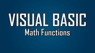 Learn Visual Basic - #6 - Math Functions