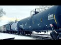 csx manifest trains meet in the snow featuring csx 1967 seaboard coastline heritage unit