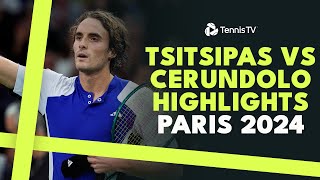 Stefanos Tsitsipas vs Francisco Cerundolo Match Highlights 🤩 | Paris 2024 Highlights