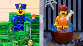 RICH POLICE vs BROKE PRISONER 👮‍♂️ Lego Police Prison Break