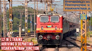 12 IN 1 Trains Arriving \u0026 Departing VISAKHAPATNAM JUNCTION Railway Station