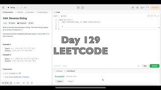 Day 129: LeetCode Problem 344. Reverse String - Swift