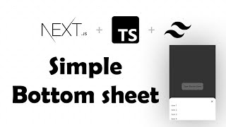 Create simple Bottom sheet with outClick withnext.js typescript tailwind