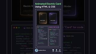 Animated Electric Card ☠️😱 #css #animation