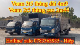 Veam 3t49 thùng dài 4m9/ Veam 2t5 thùng cao 2m44/ Xe khởi nghiệp chất lượng/ ĐT: 0783363935 - Hiệp