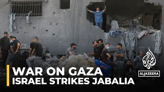 Israel has carried out air strikes on the Jabalia refugee camp in Gaza for a second day
