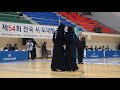 제54회 이충무공검도대회 결승 대구 경북 부장. 노영훈 대구성서경찰서 강상훈 구미경찰서