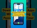 Download iPhone Apps Without Entering Password Every Time! #shorts #iphone