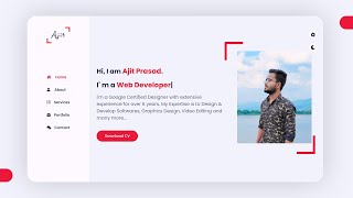 🔥😍Make Professional Portfolio Website In 2 min | portfolio website html css js | portfolio website