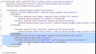 Android Application Development Tutorial 111 TableLayout and Intro SQLite Database