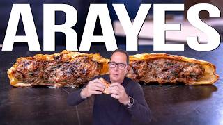 INSANELY JUICY MEAT STUFFED GRILLED PITA (ARAYES) | SAM THE COOKING GUY