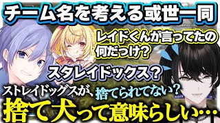 【或世イヌ】チーム名考案中に二人からイジられまくる或世イヌ【白雪レイド/星川サラ/ネオポルテ切り抜き】