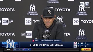 Aaron Boone discusses game against Guardians