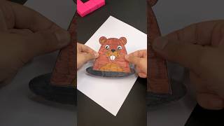 Groundhog Craft | Color, Cut and Glue | Fine Motor Skills For Kids #groundhog