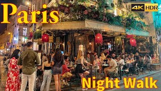Paris night walk 2021 | paris 4K | A walk in saint germain des près | A walk in Paris