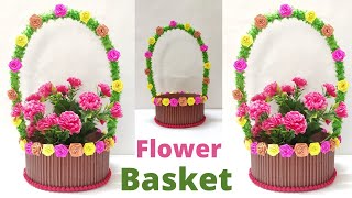 || DIY Easy Basket Craft IDEA || Flower Basket IDEA ||